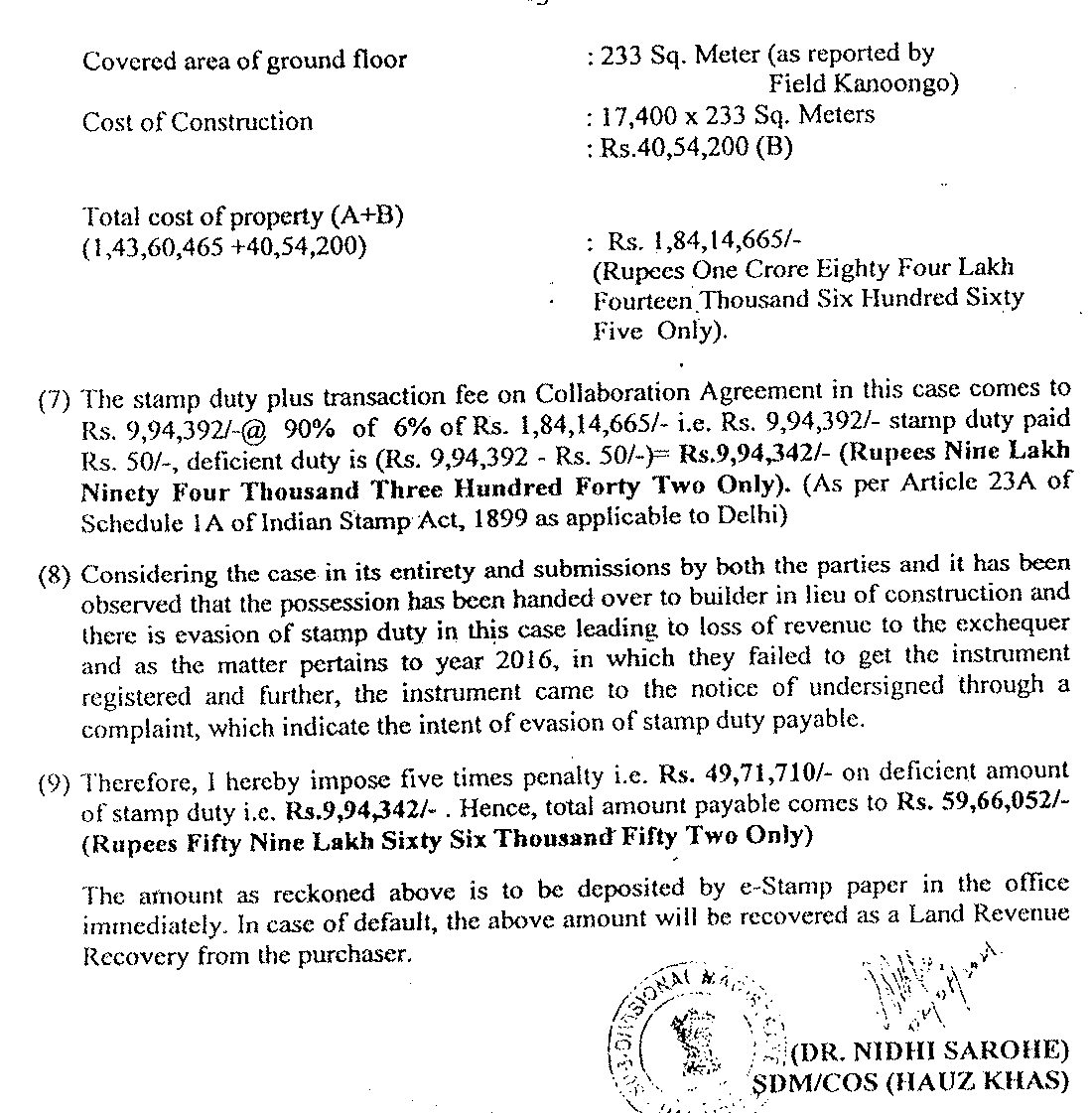 Exhibit reproduced from the original judgment